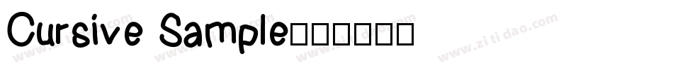 Cursive Sample字体转换